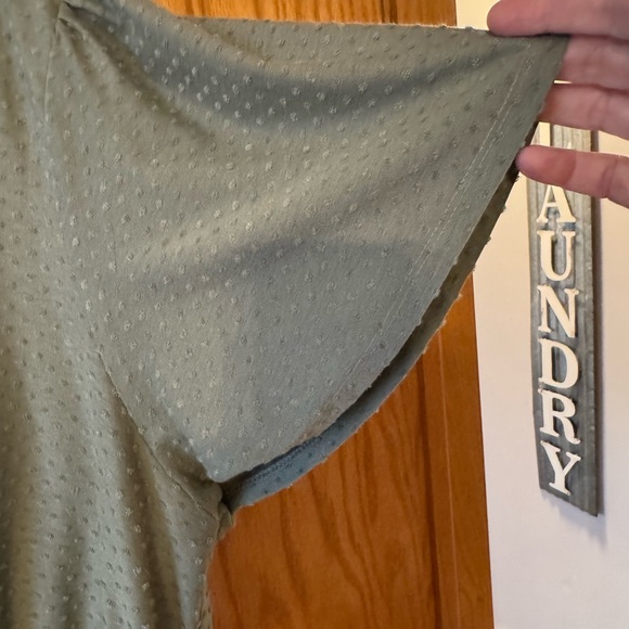 Lane Bryant Olive Green V-Neck Top - Picture 3 of 4